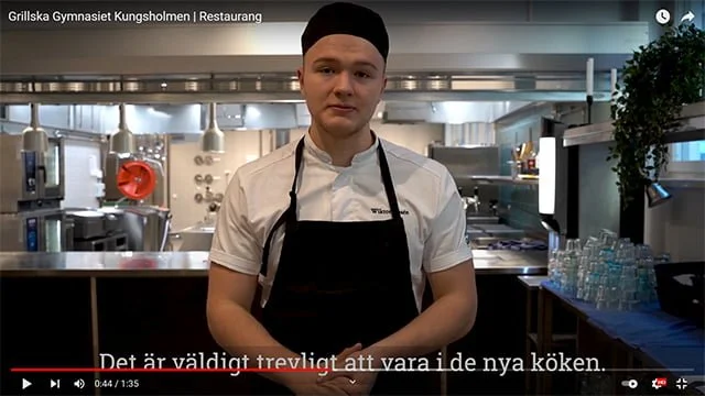 Intervju med elev på restaurangprogrammet, inriktning kök och servering.