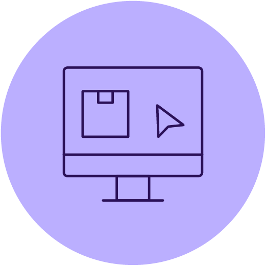 Grillska symbol mörklila dator programmering