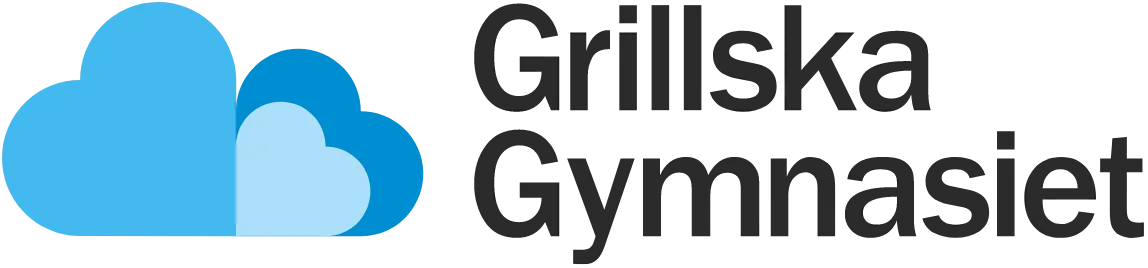 Grillska Gymnasiets logotyp svart text